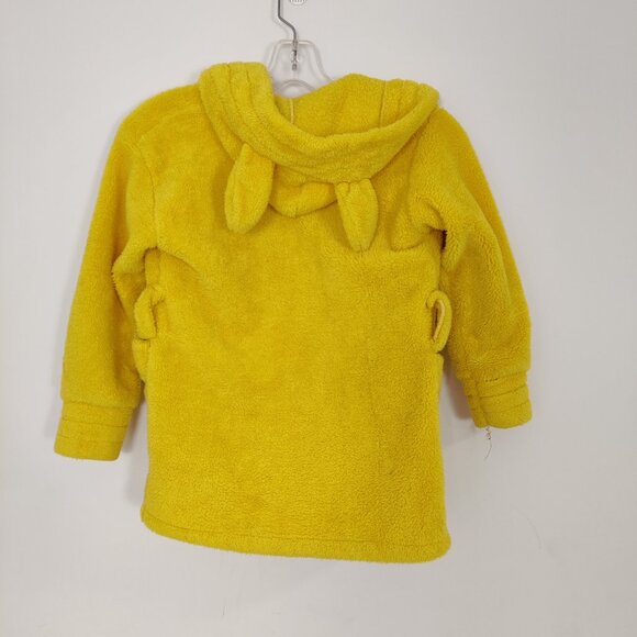 Kids' Unisex Hooded Bath Robe Yellow Color Size 4T - 5T With Pockets Pool Time - Picture 2 of 5